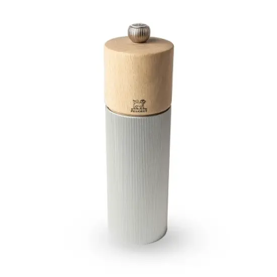 Peugeot | Line Salt Mill, Aluminum + Beechwood, Natural, 18 cm - 7 in image {4}