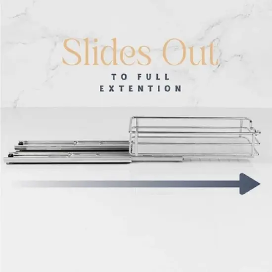 Hold N' Storage - Pull Out Cabinet Organizer for Spices, Cans - Heavy Duty with Lifetime Limited Warranty image {3}