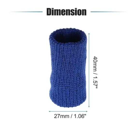 Unique Bargains Black Beige Blue Breathable Finger Sleeves Thumb Braces Support Elastic Compression Protectors for Arthritis Trigger Finger 30pcs image {2}