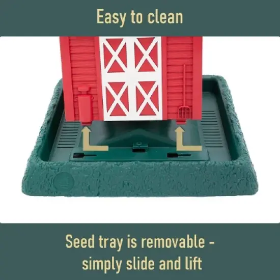 North States Barn Hopper Bird Feeder 13" Red image {3}