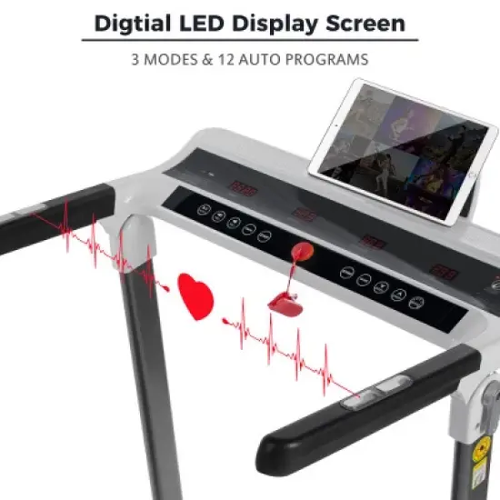 FIONECA Foldable Compact Treadmill with 3.5HP Motor, Bluetooth & App Control, 330 LB Capacity image {5}