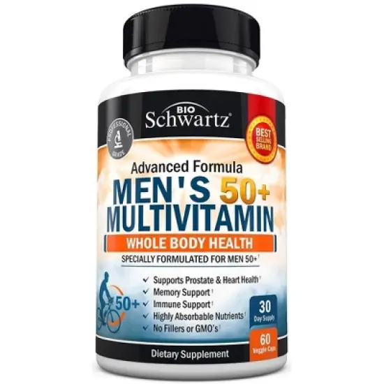 Men's 50+ Multivitamin Capsules, Bioschwartz, 60ct image {4}