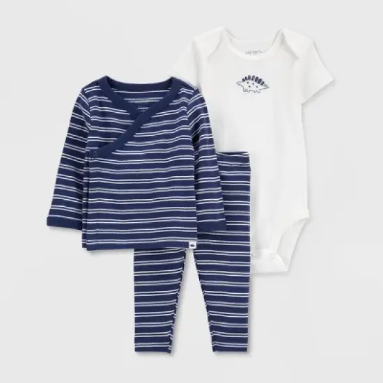 Carter's Just One You&reg; Baby Boys' 3pc Sunshine Top & Bottom Set - Navy Blue image {4}