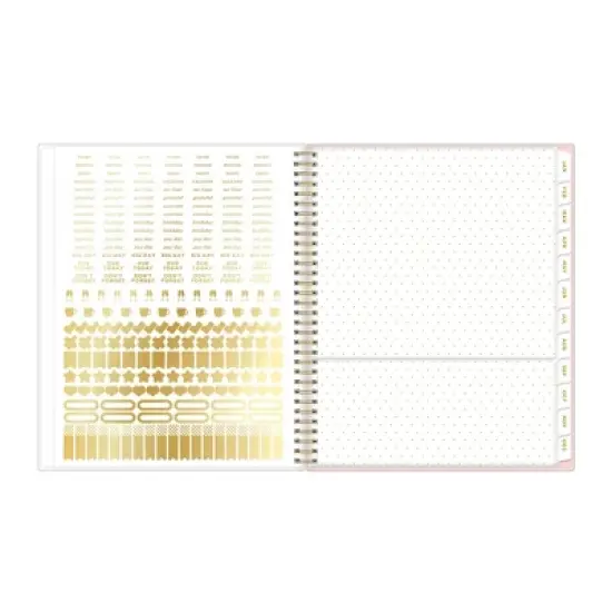 Blue Sky Day Designer Weekly/Monthly Planning Calendar 8.5"x11" Rose Pink Floral image {6}