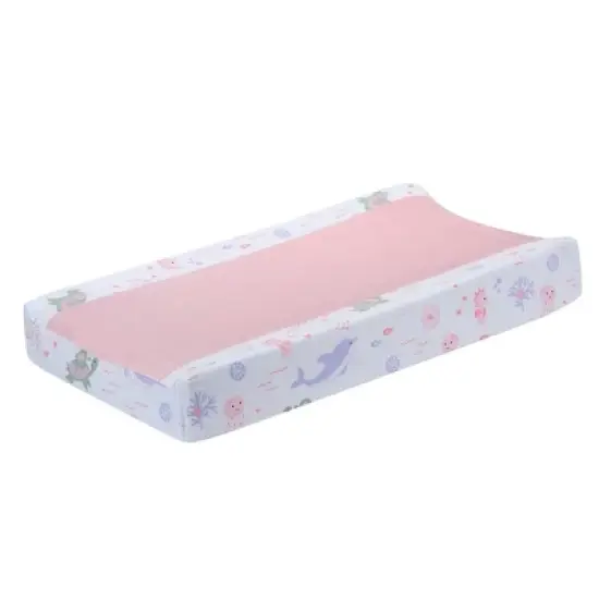 Lambs & Ivy Sea Dreams Dolphin/Turtle Underwater Nautical Changing Pad Cover image {2}