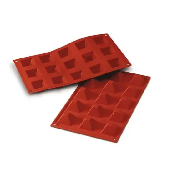 Silikomart Silicone Bakeware Pyramid .68 Oz, 1.42" x 1.42" x .87" D, 15 Cavities image {3}