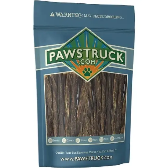 Pawstruck 5" Junior Beef Gullet Bully Sticks for Dogs & Puppies Natural Odorless Jr. Esophagus Treat - Joint Health Mini Thin Jerky Chew Steer Stix image {9}