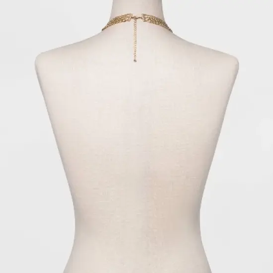 16" Layered Curb Chain Necklace - A New Day&trade; Gold image {2}