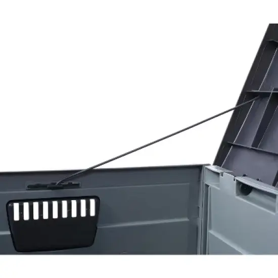 75 Gallon wheeled deck storage box for outdoor storage of terrace furniture, outdoor mats, garden tools, and swimming pool toys image {2}