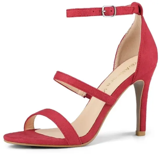 Allegra K Women's Open Toe Triple Straps Stiletto High Heel Sandals image {8}