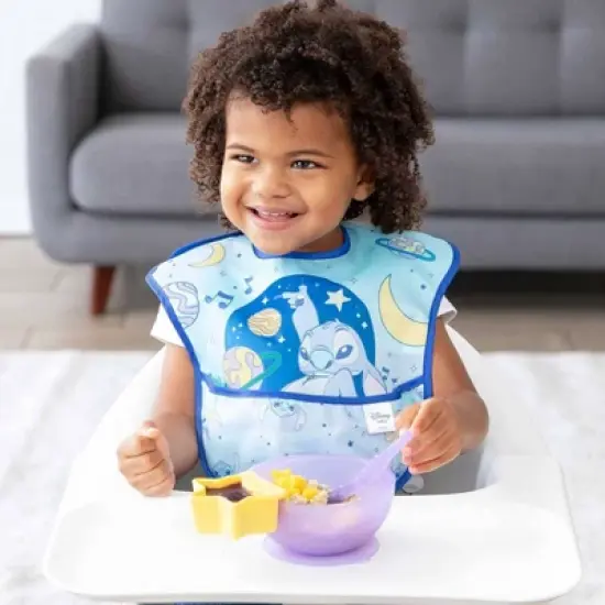 Disney Stitch SuperBib Waterproof Feeding Bibs - 3pk image {1}