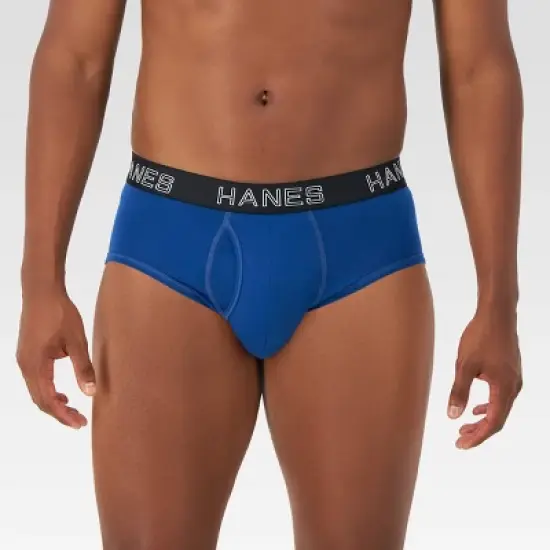 Hanes Premium Men's Briefs with Total Support Pouch 3pk - Gray/Blue/Black image {2}