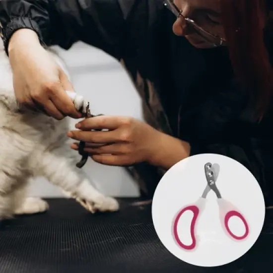 Unique Bargains Durable Double Hole Pet Nail Clippers 3.94"x2.56" 1 Pc image {1}