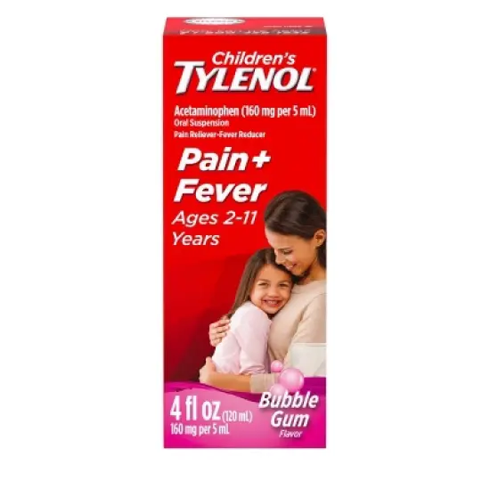Children's Tylenol Pain + Fever Relief Liquid - Acetaminophen - Bubble Gum - 4 fl oz image {11}