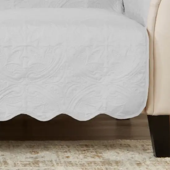 Great Bay Home Medallion Stitched Reversible Washable Pet Furniture Protector image {3}