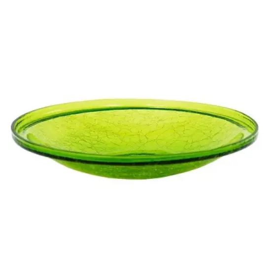 2.5" Reflective Crackle Glass Birdbath Bowl - Alcha Designs image {9}