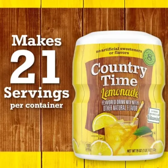 Country Time Lemonade Drink Mix - 19oz Canister image {6}