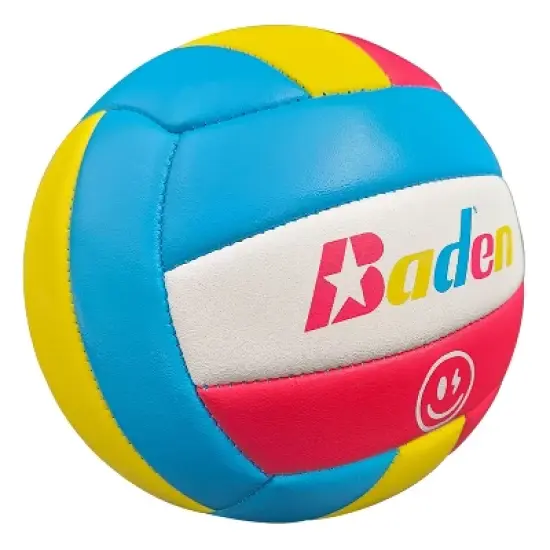 Baden Size 2 Volleyball - Light Blue/Pink: Rubber Bladder, Ages 2+ image {1}