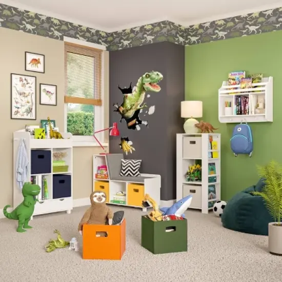 Kids' Book Nook Storage Bench with Cubbies White - RiverRidge Home image {9}