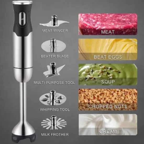 BergHOFF X5 Pro Handheld Food Processor With 5 Multifunctional Blades image {5}