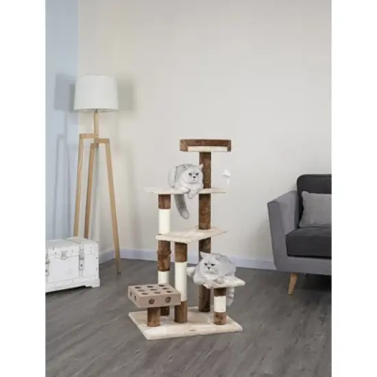 Go Pet Club 45" IQ Busy Box Cat Tree with Sisal Covered Scratching Posts SF052 image {1}