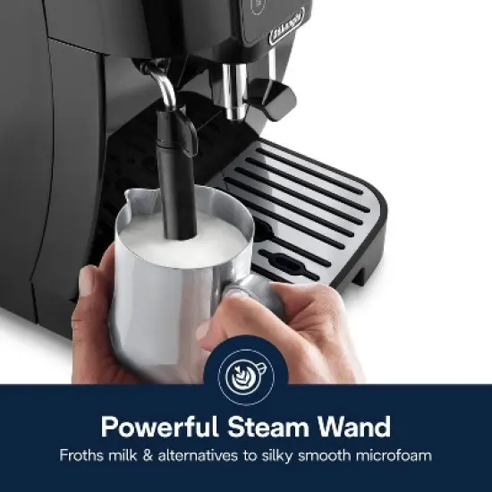 DeLonghi Magnifica Start Automatic Coffee and Espresso Machine with Milk Frother for Hot and Iced Lattes, Coffee and More ECAM22022B image {2}