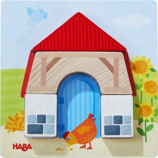 HABA On the Farm Beginner Pattern Blocks Puzzle - Ages 18 Months + image {6}