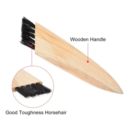 Unique Bargains Horsehair Handheld Shoes Brush for Leather Boots 3 Pcs image {3}