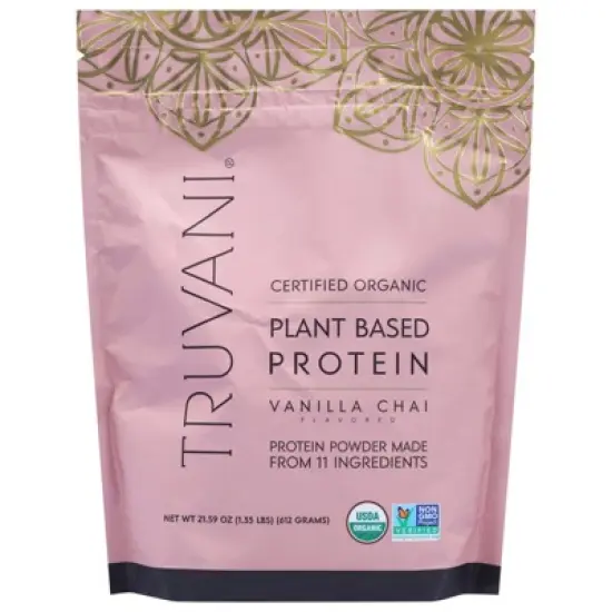 Truvani Organic Vanilla Chai Plant Protein - 21.59 oz image {4}