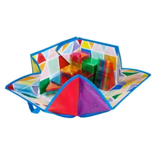 Magna-Tiles 84pc + Storage Bin/Playmat Bundle image {4}
