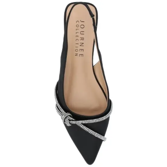 Journee Collection Womens Rebbel Sling Back Pointed Toe Flats image {3}