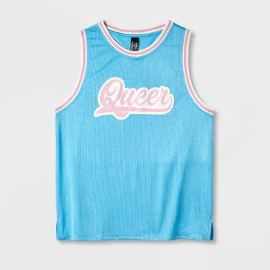 Pride Adult PH by The PHLUID Project Queer Basketball Jersey Tank Top - Blue image {2}