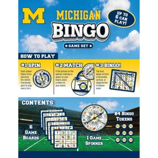 MasterPieces Kids Games - NCAA Michigan Bingo Game image {3}