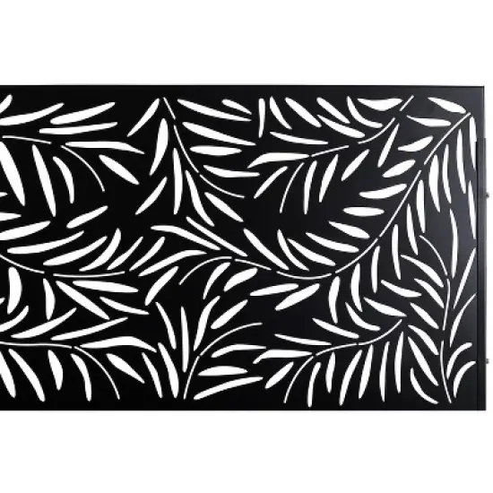 CAVINAS Patio Privacy Screen Modern Metal Fence Panels with Leaf Pattern for Outdoor Decor, 76" H&times;48" W image {4}