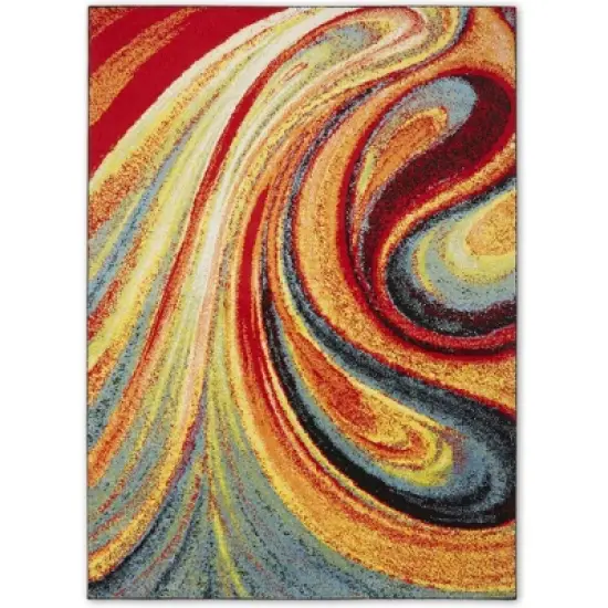 Home Dynamix Splash Adja Contemporary Abstract Swirl Area Rug image {2}