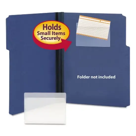 Smead Self-Adhesive Poly Pockets Top Load 5-5/16 x 3-5/8 Clear 100/Box 68153 image {6}