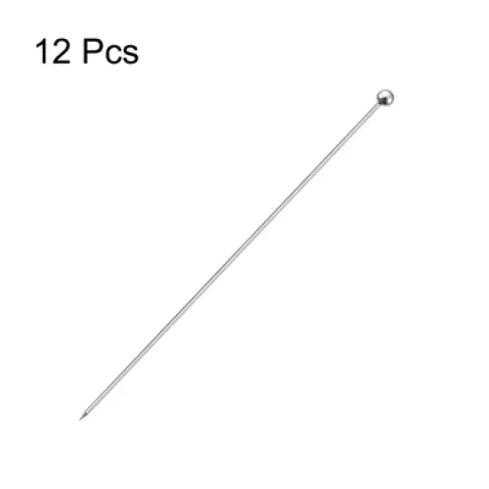 Unique Bargains Stainless Steel Drink Appetizer Bead Head Cocktail Picks 8.2" image {2}