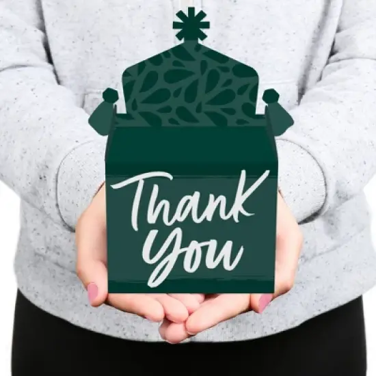 Big Dot of Happiness Emerald Elegantly Simple - Treat Box Party Favors - Guest Party Favors Goodie Gable Boxes - Set of 12 image {6}