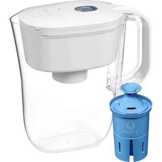 Brita Water Filter 6 Cup Denali Water Pitcher Dispenser with Elite Water Filter image {11}