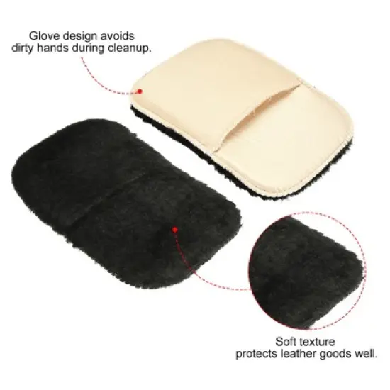 Unique Bargains Leather Boots Shoes Polishing Cleaning Shine Gloves 4 Pcs image {2}