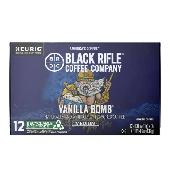 Black Rifle Coffee Company Vanilla Bomb Medium Roast Coffee Pods - 12ct image {3}