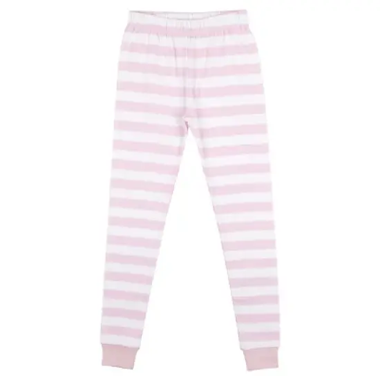 Rainbow Dreams Youth Girls Pink & White Striped Long Sleeve Shirt & Sleep Pants Set image {3}