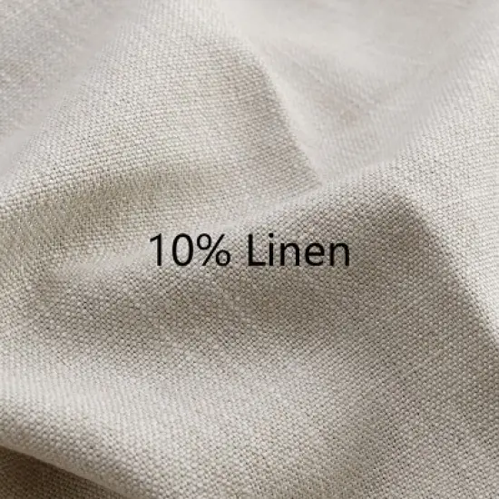 Rattan Dining Room Chair, Linen Dining Chair with Double Layer Rattan Back, Cane Dining Chair with Metal Legs - Maison Boucle image {7}