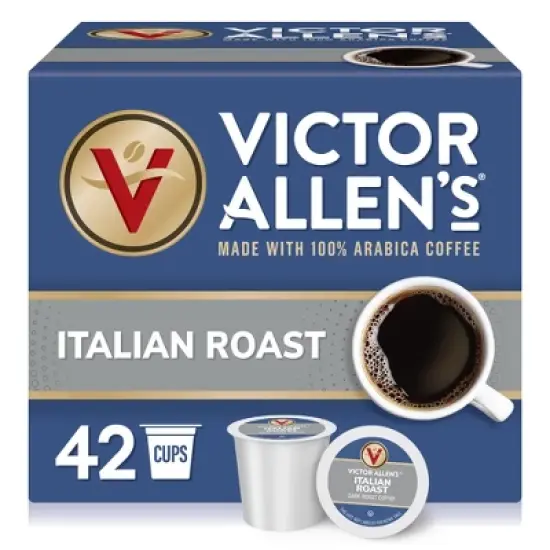 Victor Allen's Coffee Italian Roast, Dark Roast, 42 Count, Single Serve Coffee Pods for Keurig K-Cup Brewers image {6}