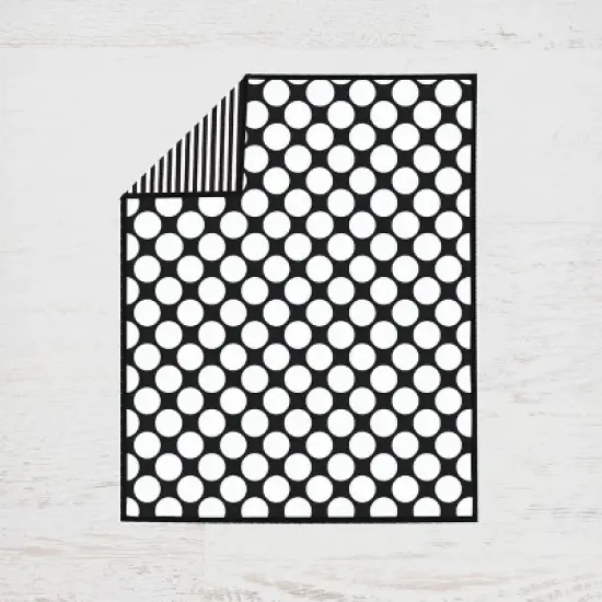 Bacati - Dots Stripes Black/White 10 pc Crib Bedding Set with Long Rail Guard Cover image {5}