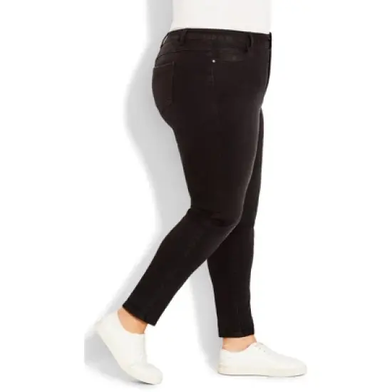Women's Plus Size Butter Denim Skinny Jean Black - tall | AVENUE image {4}