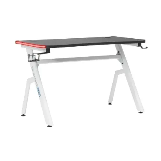 Icon PC Gaming Desk with Built-in Charging Station and LED Lights Black - SD Gaming image {28}