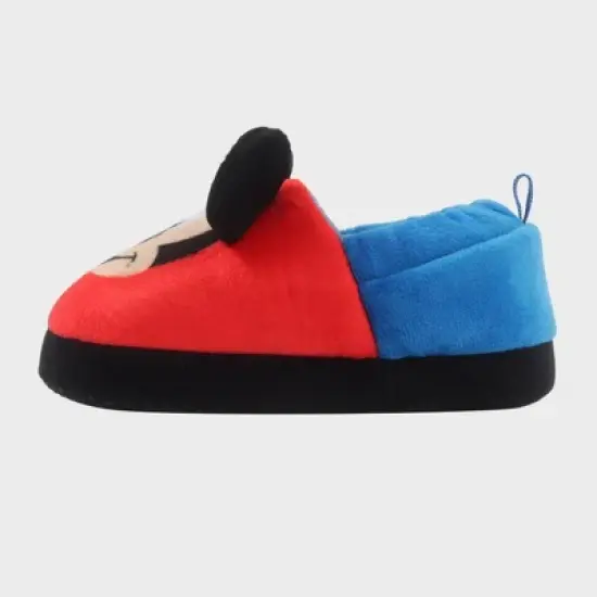 Toddler Boys' Disney Mickey Sock Slippers - Blue image {1}