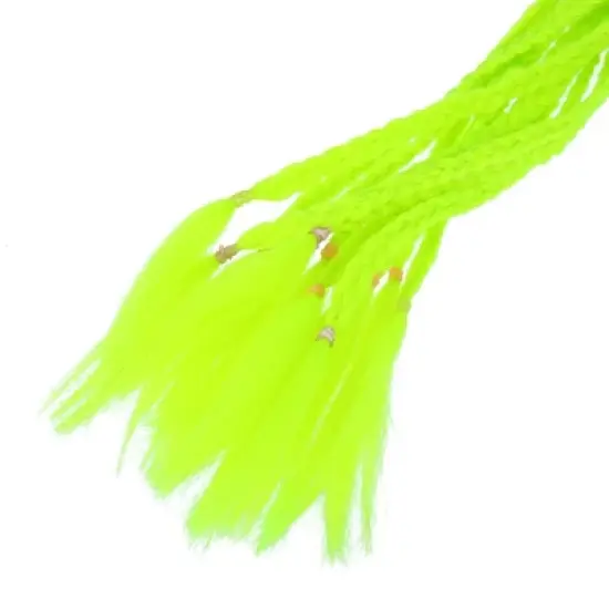 Unique Bargains Motorcycle Suction Cup Helmet Decor Ponytail Black Fluorescent Green 25" 1 Pc image {5}