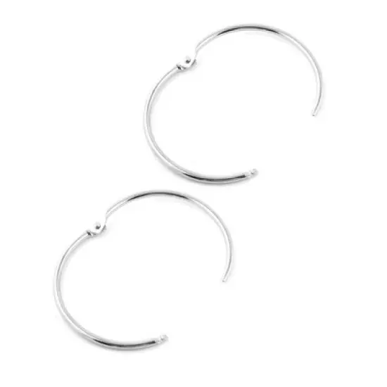 Unique Bargains 3.3" Looseleaf Staple Binder Rings for Scrapbooking Book 5 Pcs Silver Tone image {1}